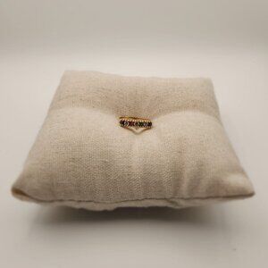 10K Gold Multi-Color Stone Ring – Size 7 – 1.7g – Colorful Band Style Ring